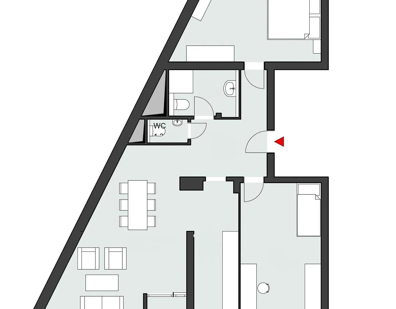 3 Room Downtown Apartment Bilk Dusseldorf